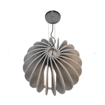 Lampe suspendue acoustique grise