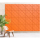 Revêtement mural acoustique Window de couleur orange.