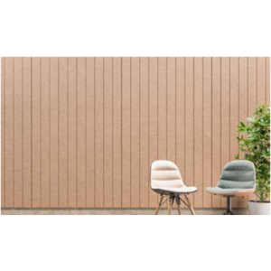 panneau acoustique décoratif GridMax Linear de couleur brun clair.