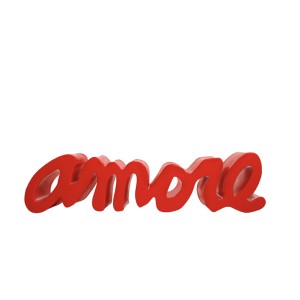 Banc design Amore rouge flamme, mobilier design intérieur extérieur