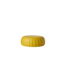 Pouf design Gelée Grand jaune, ligne douce et moderne