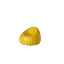 Fauteuil design Gelée Lounge jaune, forme arrondie et accueillante
