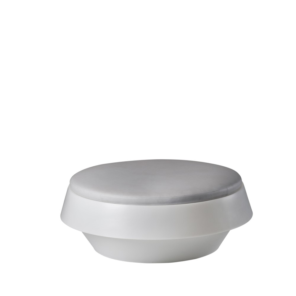 Pouf lumineux Giò Pouf blanc, design contemporain Slide Design