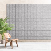 Module acoustique mural Checker de la gamme GridCore associe design géométrique et performance acoustique.