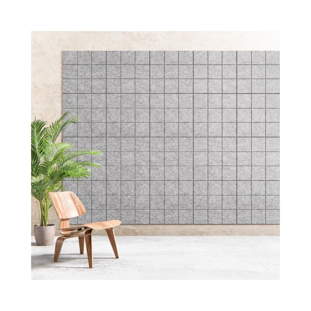 Module acoustique mural Checker de la gamme GridCore associe design géométrique et performance acoustique.