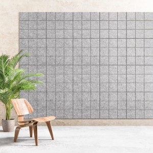 Module acoustique mural Checker de la gamme GridCore associe design géométrique et performance acoustique.