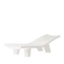 chaise longue design outdoor Low Lita Lounge coloris blanc laiteux