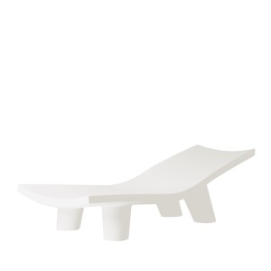 chaise longue design outdoor Low Lita Lounge coloris blanc laiteux