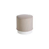 pouf lounge outdoor Mara blanc avec coussin sable