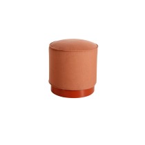 pouf lounge outdoor Mara orange avec coussin orange