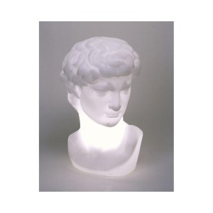 Lampe Davide blanche allumée – vue produit