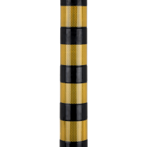 Bandes réfléchissantes jaunes sur poteau du set poteaux flexibles sécurité