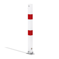 Vue latérale du poteau de parking rabattable en position relevée