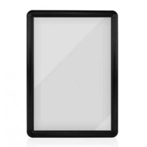 Cadre clic-clac aluminium noir coins arrondis profilé 25mm vue de face