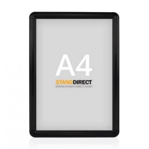 Cadre clic-clac coins courbés format A4 pour affichage intérieur