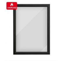 Cadre mural clic-clac ignifuge noir en aluminium