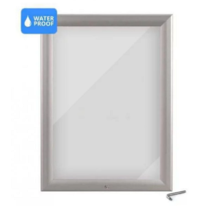 Cadre mural verrouillable étanche aluminium finition argent waterproof