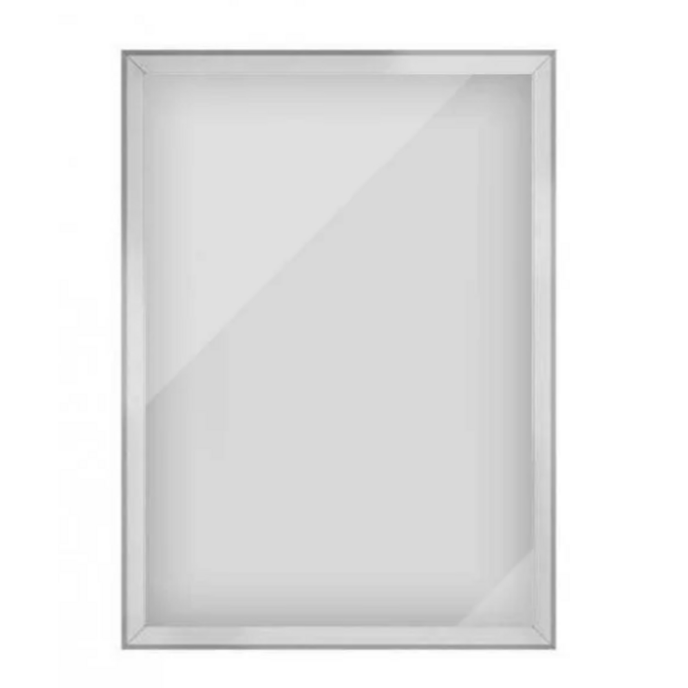 Cadre clic-clac coins onglets aluminium avec feuille de protection transparente