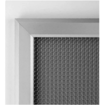Angle cadre d’affichage aluminium avec coins onglets
