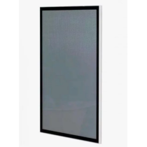 Vue de face cadre magnétique slim noir ultra-fin pour affichage mural