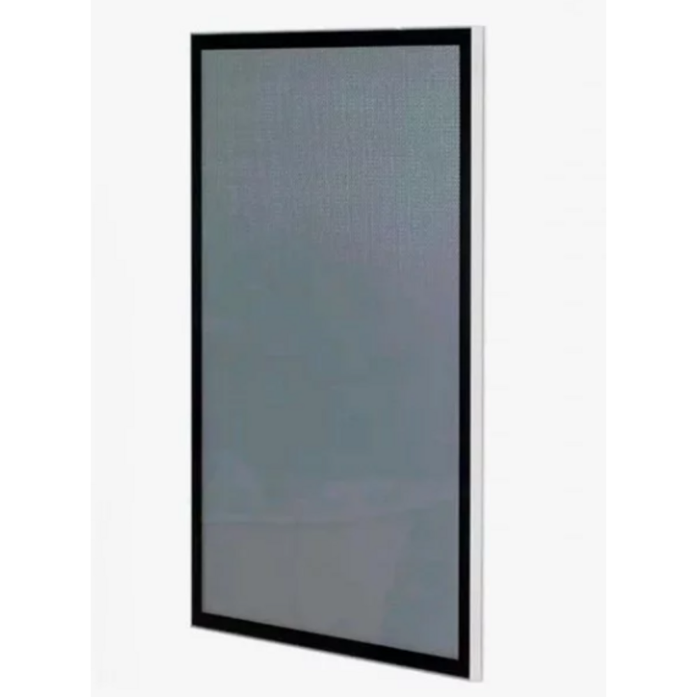 Vue de face cadre magnétique slim noir ultra-fin pour affichage mural