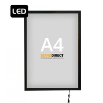 Cadre rétroéclairé magnétique LED format A4 avec profil fin noir