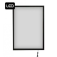 Cadre rétroéclairé magnétique LED vue globale sans visuel