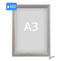 Cadre mural verrouillable étanche format A3 pour affichage extérieur