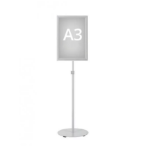 Porte-affiche sur pied aluminium format A3 vertical avec structure réglable