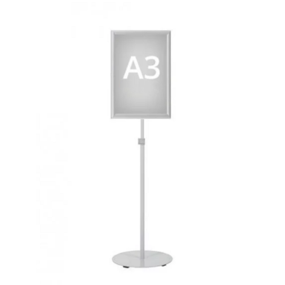 Porte-affiche sur pied aluminium format A3 vertical avec structure réglable
