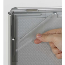 présentoir signalétique sur pied protection visuel transparent