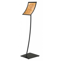 Support d'information noir incurvé