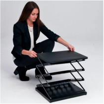 Support brochures pliant plateau supérieur rabattable format compact