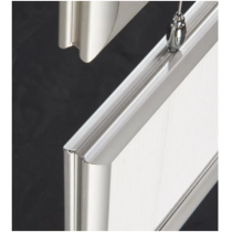 Cadre suspendu recto/verso profil aluminium rail insertion affiche