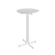 Table haute pliante Ø80cm, blanc