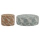 Pouf extérieur rond Peak en deux formats : Ø 60 x 45 cm et Ø 100 x 35 cm