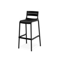 Tabouret de bar empilable noir
