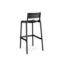 Tabouret de bar Noir utilisable en extérieur