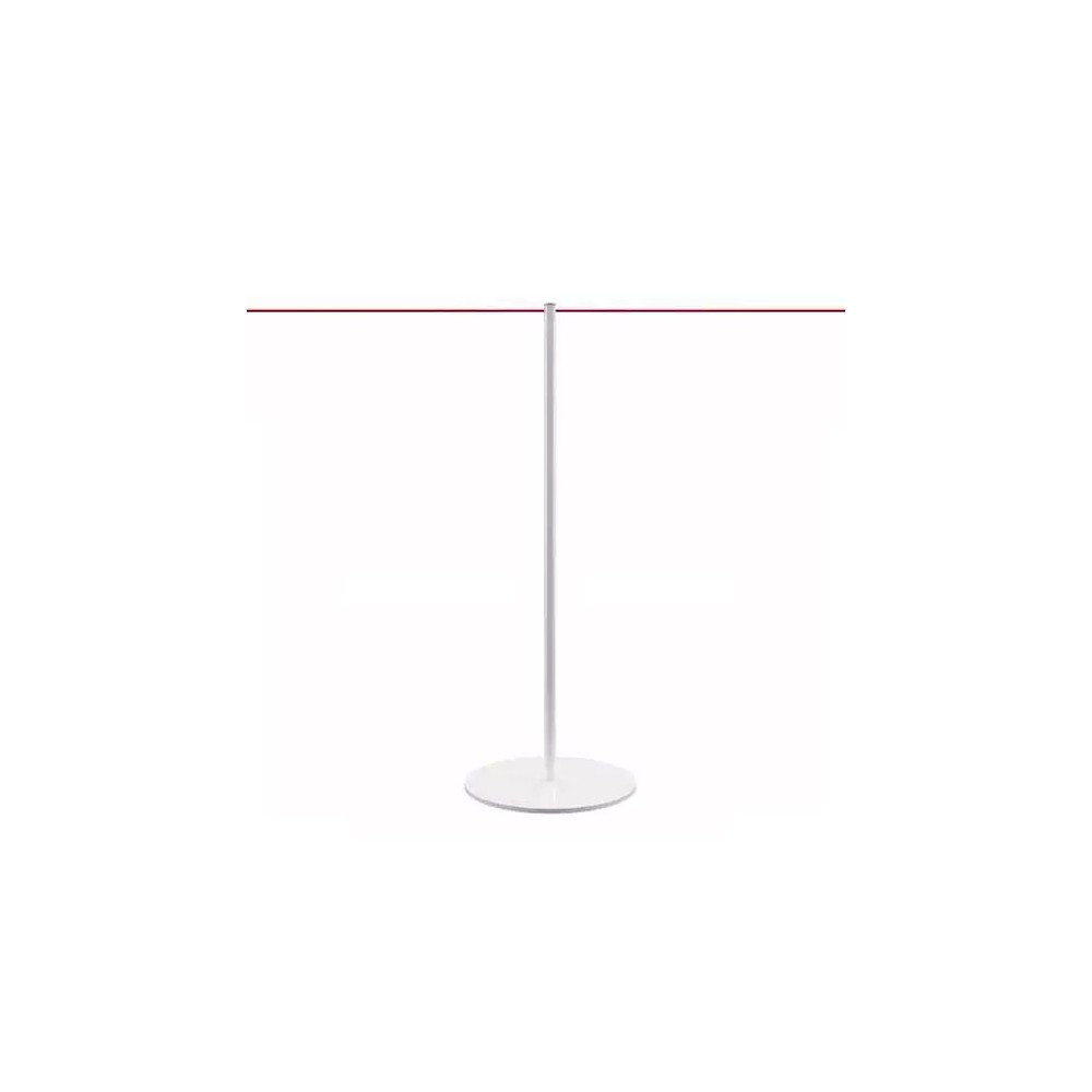 Poteau de délimitation blanc idéal pour musées et expositions