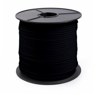 Corde élastique PP 6mm noir bobine de 100m