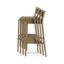 Tabouret haut empilable CALOR Sable | Tabourets de bar