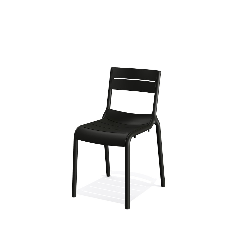Chaise de terrasse empilable, Noir, Calor|79,99 €