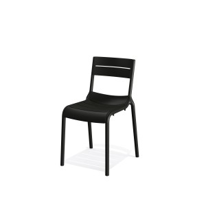 Chaise de terrasse empilable, Noir, Calor%separator%%price%