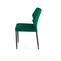 Chaise de restaurant velours vert - Louis | Chaises