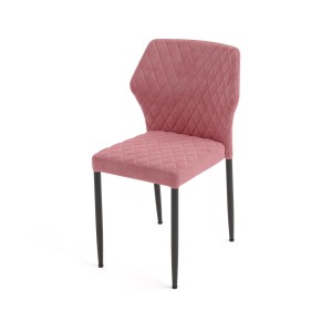 Chaise de restaurant chic Louis, Velours Rose