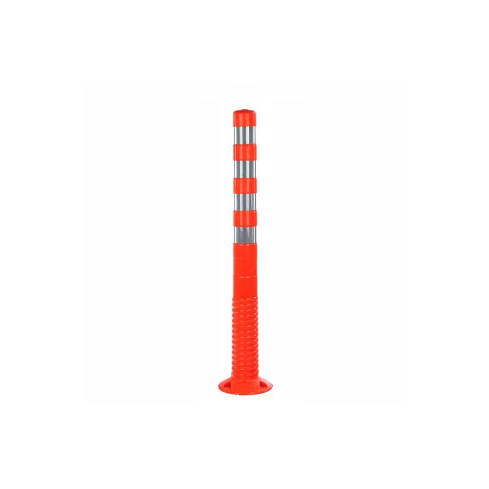 Poteau de délimitation flexible orange et gris réfléchissant