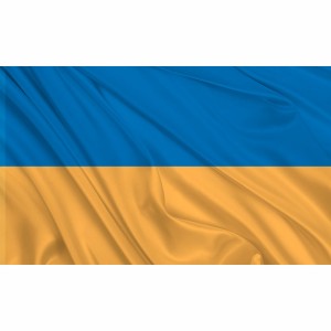 Drapeau Ukrainien en tissu polyester