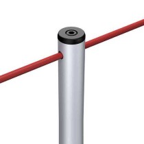 Poteau argenté double cordon