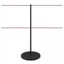 Poteau noir double cordon - LINE DUAL