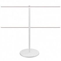 Poteau blanc double cordon - LINE DUAL